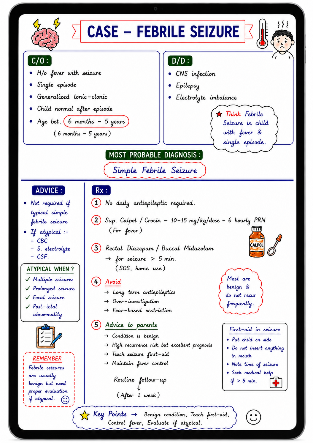 Febrile seizure clinical demo page